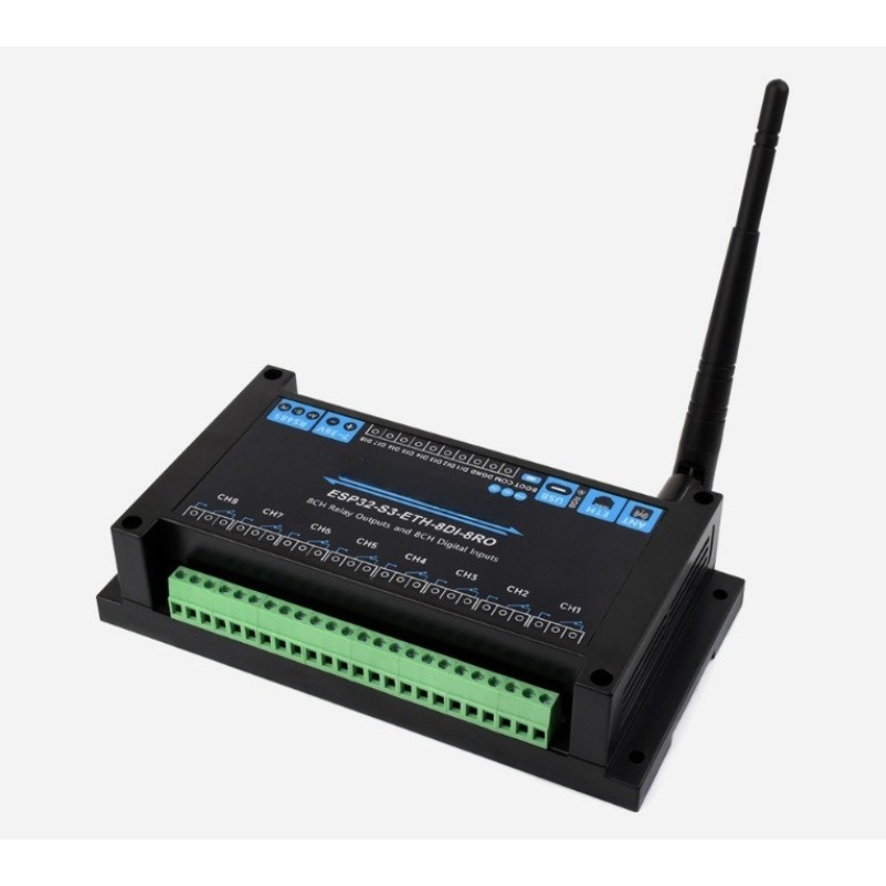 Relay 8 Channel Board - ESP32-S3 Industrielles 8-Kanal-Netzwerk-Relaismodul WiFi Bluetooth RS485