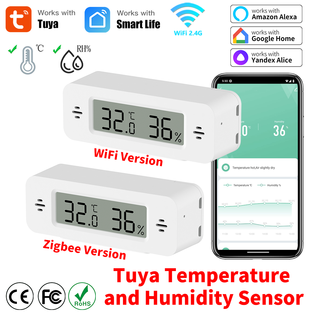 Home Automation Ideas - Tuya WiFi/Zigbee Temperatur-Feuchtigkeitssensor Smart Home Automation