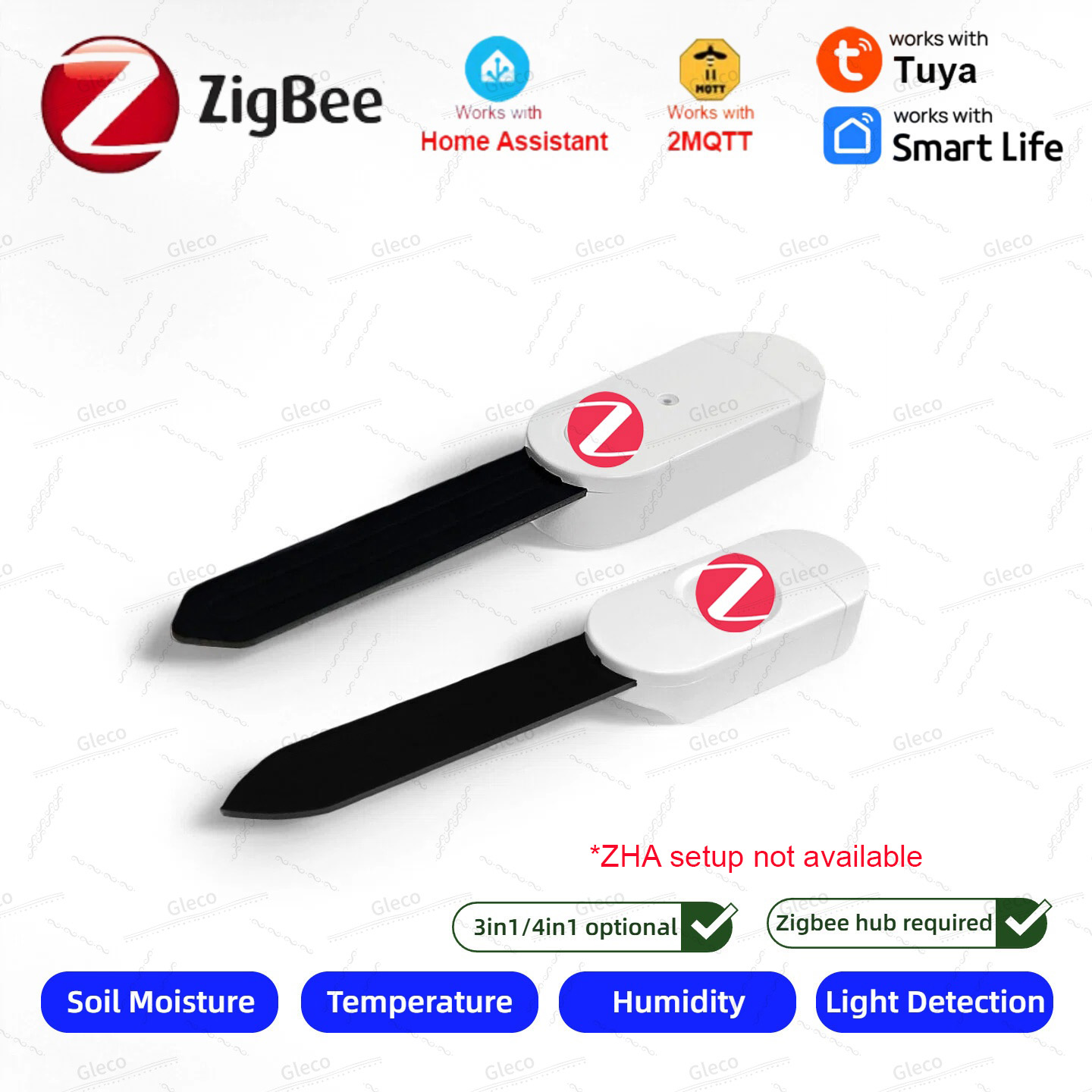 Home Automation Ideas - Zigbee Bodenfeuchtigkeitssensor, Messgerät für Temperatur, Luftfeuchtigkeit,