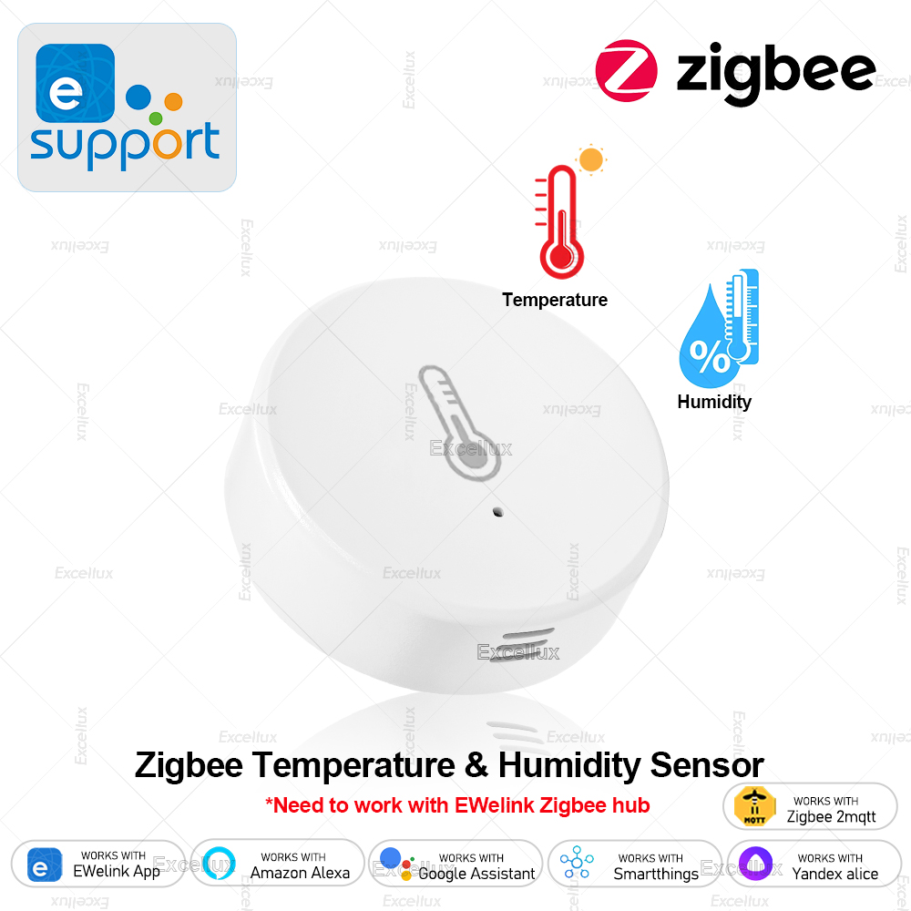 Home Automation Ideas - EWelink Smart Zigbee Temperatur-Feuchtigkeitssensor, App-Steuerung, Innenthermometer,